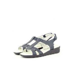 Sandale bleumarin din piele naturala Silvia M5 2341 imagine