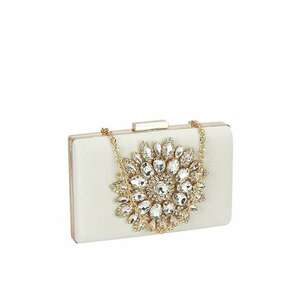 Geanta clutch din catifea bej B18110 05 17649 imagine