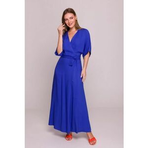 Rochie petrecuta maxi cu curea in talie - imagine
