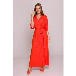 Rochie petrecuta maxi cu curea in talie - imagine