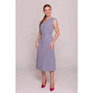 Rochie cu decolteu legat si curea in talie - imagine