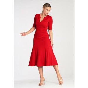 Rochie formala - rosie - M1033 - viscoza - imagine