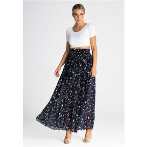 Fusta maxi model 149 - multicolor - textil - cu talie inalta - imagine