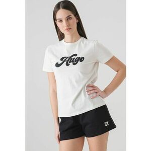Tricou din bumbac cu logo in relief imagine