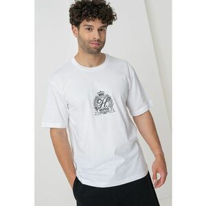 Tricou din bumbac cu decolteu la baza gatului imagine