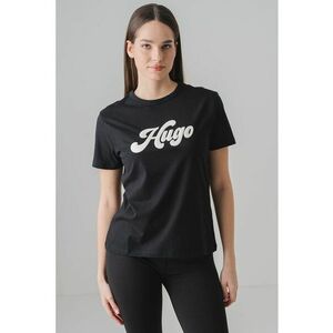 Tricou din bumbac cu logo in relief imagine