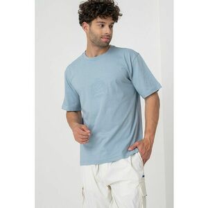 Tricou din bumbac cu decolteu la baza gatului imagine