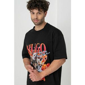 Tricou din bumbac cu imprimeu logo imagine