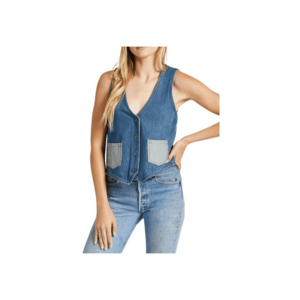 Vesta jeans Frisco - bumbac - albastru - imagine