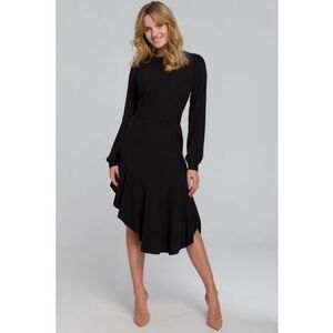 Rochie asimetrica cu volanas - imagine