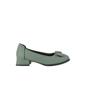 Pantofi casual - dama - TP5112 verde - piele nabuc - cu toc imagine