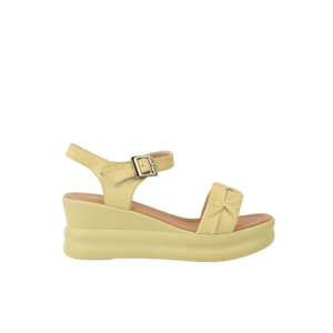 Sandale casual - dama - 2718 galben - piele naturala - platforma imagine