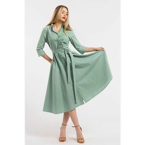 Rochie-camasa evazata cu cordon in talie imagine