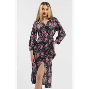 Rochie midi cu croiala petrecuta si slit frontal imagine