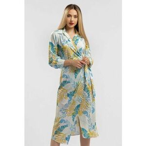 Rochie midi cu croiala petrecuta si slit frontal imagine