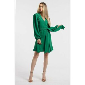 Rochie cu terminatie asimetrica si decolteu in V imagine