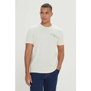 Tricou cu decolteu la baza gatului si imprimeu pe partea din spate imagine