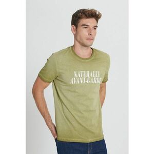 Tricou din bumbac cu imprimeu text imagine