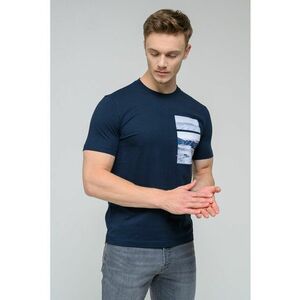 Tricou cu imprimeu si decolteu la baza gatului Dune imagine