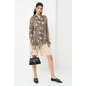 Camasa cu animal print si maneci cazute imagine