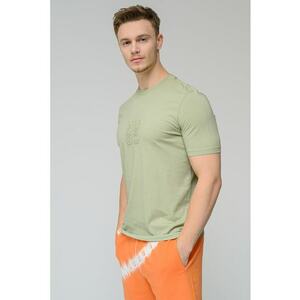Tricou de bumbac cu decolteu la baza gatului imagine