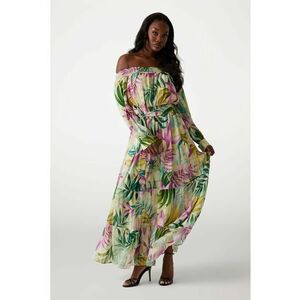 Rochie lunga cu design floral imagine