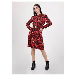 Rochie-camasa din viscoza - cu imprimeu floral imagine