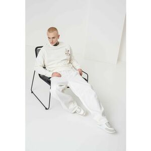 Bluza de trening cu imprimeu si mansete striate imagine