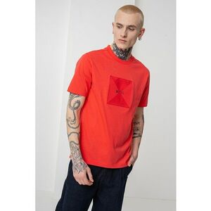 Tricou cu decolteu la baza gatului si imprimeu logo imagine
