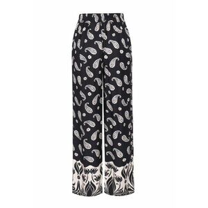 Pantaloni cu croiala larga si model paisley imagine