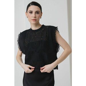 Bluza crop cu perforatii imagine