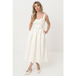 Rochie midi evazata cu buzunare laterale imagine