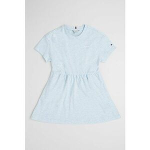 Rochie evazata de bumbac cu imprimeu text imagine