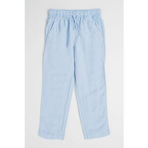 Pantaloni de trening din amestec de in cu snur in talie imagine