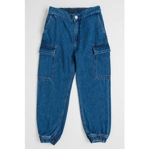 Blugi cargo cu mansete elastice imagine