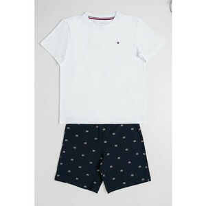 Pijama cu pantaloni scurti si banda logo in talie imagine