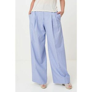 Pantaloni din bumbac si in cu croiala ampla imagine