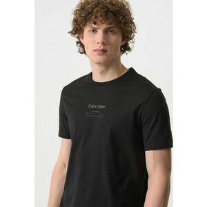 Tricou cu decolteu la baza gatului si imprimeu logo imagine