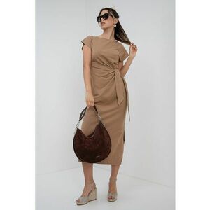 Rochie midi din bumbac organic cu detaliu nod imagine