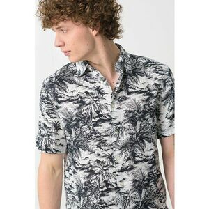 Camasa de in cu imprimeu tropical imagine