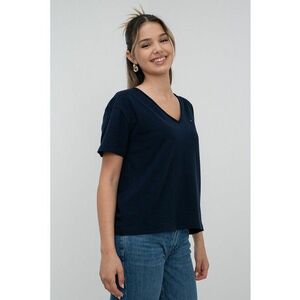 Tricou de bumbac organic cu decolteu in V imagine
