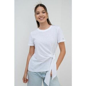 Tricou de bumbac organic cu nod lateral imagine
