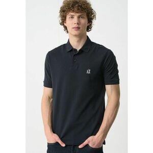 Tricou cu logo si guler polo imagine