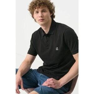 Tricou cu logo si guler polo imagine