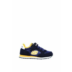 Pantofi sport din material textil cu inchidere velcro si garnituri din piele intoarsa imagine