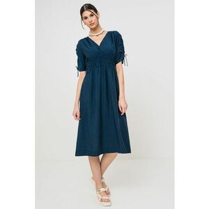Rochie din amestec de lyocell cu decolteu in V imagine