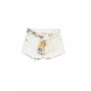 Pantaloni scurti bumbac - alb - imagine