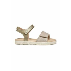 Sandale cu velcro si detalii de piele imagine