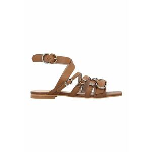 Sandale de piele cu barete multiple imagine