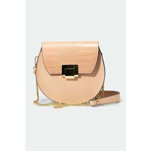 Geanta crossbody de piele cu aspect piele de crocodil imagine